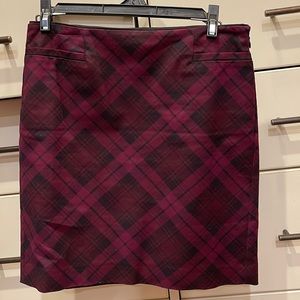 WHBM Purple Plaid Skirt